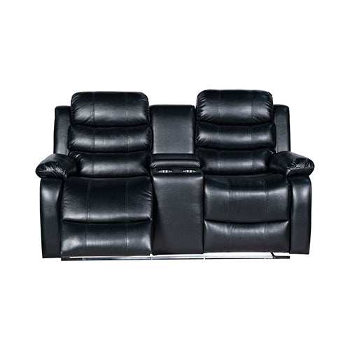 Arm Chairs & Recliners: Chelsea 2R Seater Finest Leatherette Recliner Feature Console LED Light Ultra Cushioned