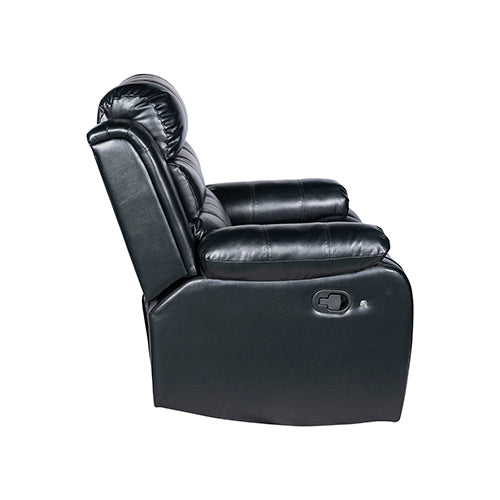 Arm Chairs & Recliners: Chelsea 2R Seater Finest Leatherette Recliner Feature Console LED Light Ultra Cushioned