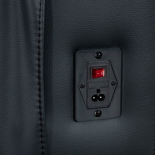 1 Seater Air leather Power Recliner Sofa with LED Light In Black
