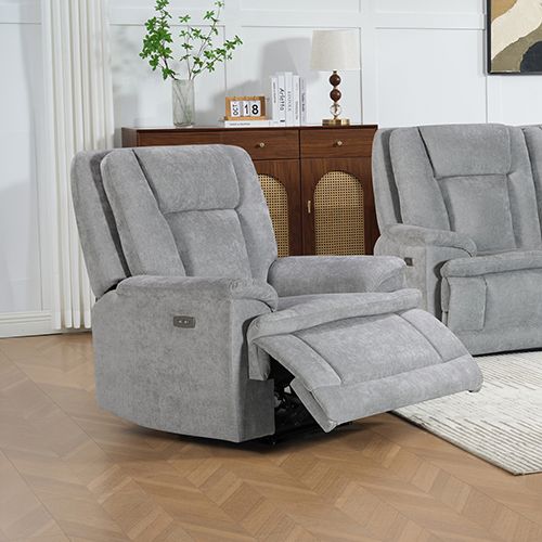 1 Seater Power Recliner Chair in Grey