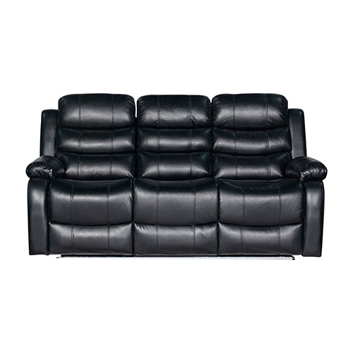Gaming Chairs: 3-2-1 Seater Seater Finest Black Leatherette Recliner Feature Console LED Light Ultra Cushioned
