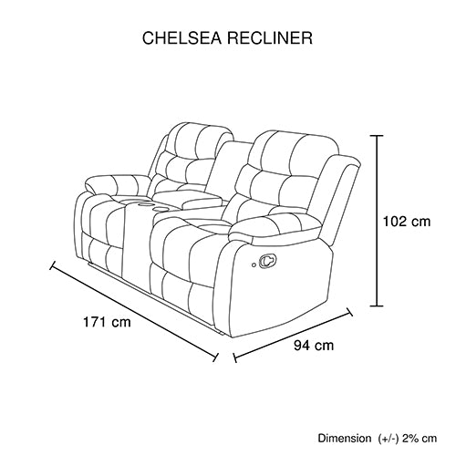 Gaming Chairs: 3-2-1 Seater Seater Finest Black Leatherette Recliner Feature Console LED Light Ultra Cushioned