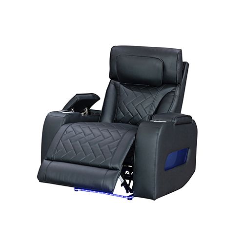 3+1+1 Seater Power Recliner Sofa Set with LED Light In Black