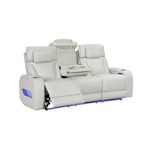 3+2+1 Seater Power Recliner Sofa Set with LED Light In Grey