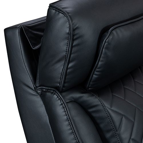 3+2 Seater Power Recliner Sofa Set with LED Light In Black