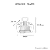 3-2-1 Seater Electric Air Leather Dark Grey Recliner Set