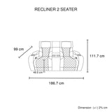 3-2-1 Seater Electric Air Leather Dark Grey Recliner Set