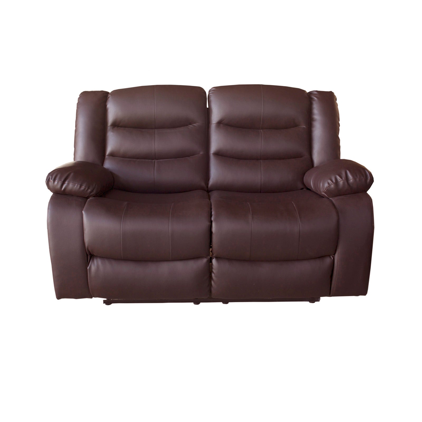 Arm Chairs & Recliners: 3+2 Seater Recliner Sofa In Faux Leather Lounge Couch in Brown