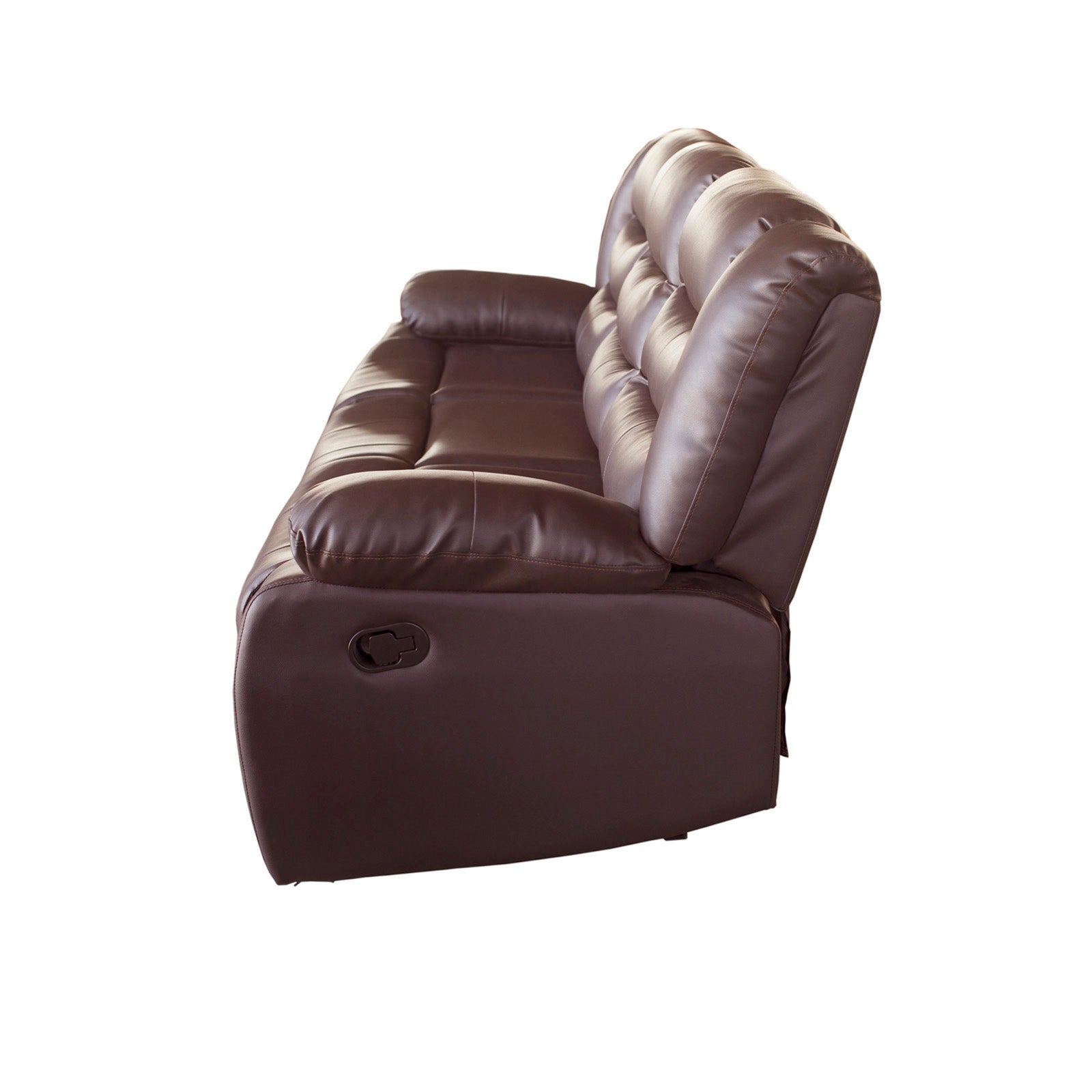 Arm Chairs & Recliners: 3+2 Seater Recliner Sofa In Faux Leather Lounge Couch in Brown