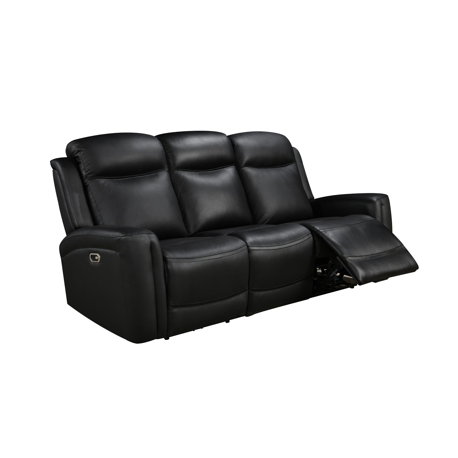 Sofas & Sofa Beds: 3-1-1 Seater Electric Leather/PVC Black Recliner Set