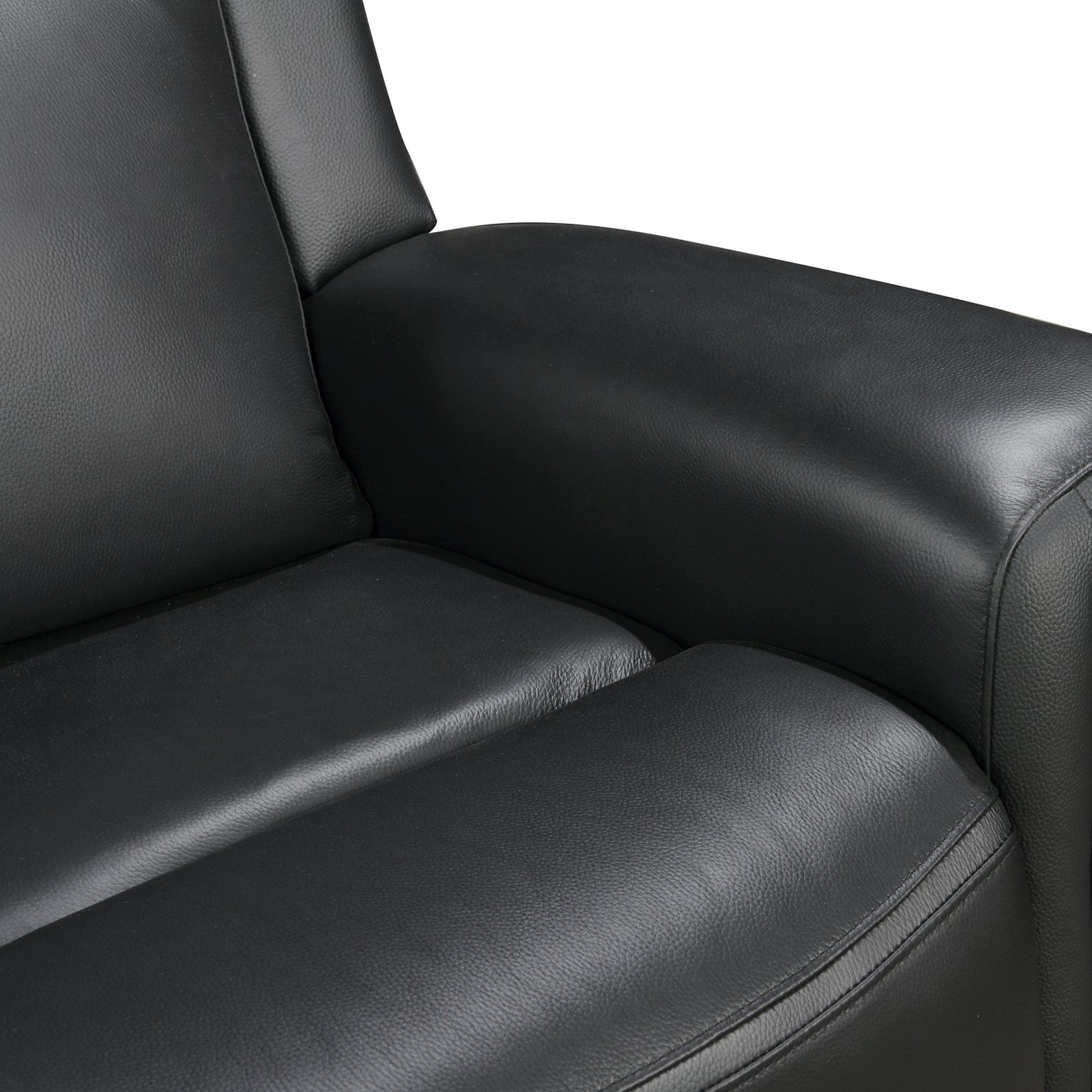 Sofas & Sofa Beds: 3-1-1 Seater Electric Leather/PVC Black Recliner Set