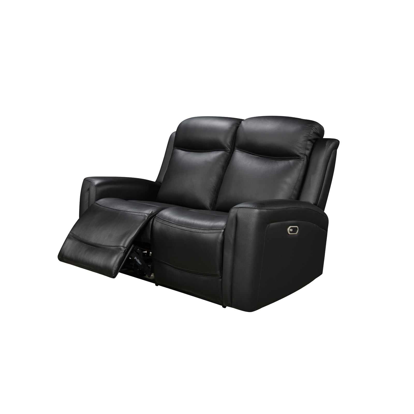 Sofas & Sofa Beds: 3-2 Seater Electric Leather/PVC Black Recliner Set