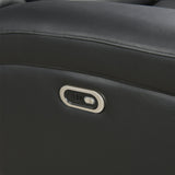 3-2 Seater Electric Leather/PVC Black Recliner Set