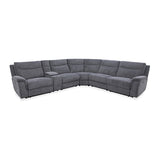 Sofas & Sofa Beds: Large Sectional Corner Modular Lounge Suite in Fabric with Electric Recliner