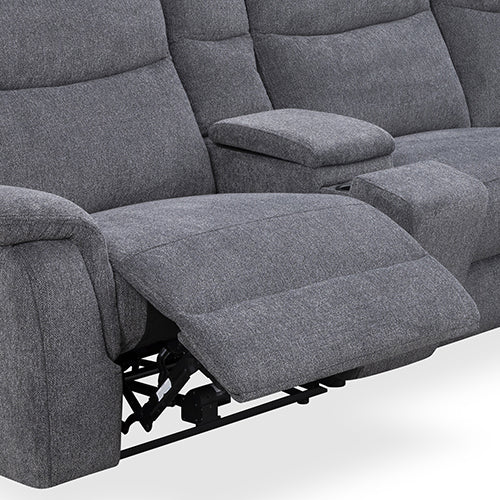 Sofas & Sofa Beds: Large Sectional Corner Modular Lounge Suite in Fabric with Electric Recliner