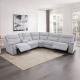 Sofas & Sofa Beds: Large Sectional Corner Modular Lounge Suite in Fabric with Electric Recliner