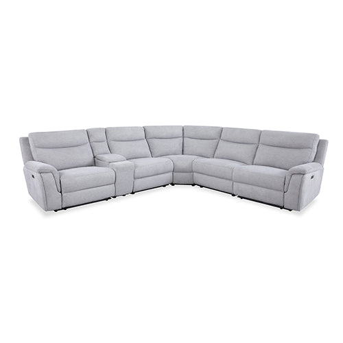 Sofas & Sofa Beds: Large Sectional Corner Modular Lounge Suite in Fabric with Electric Recliner