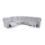 Sofas & Sofa Beds: Large Sectional Corner Modular Lounge Suite in Fabric with Electric Recliner