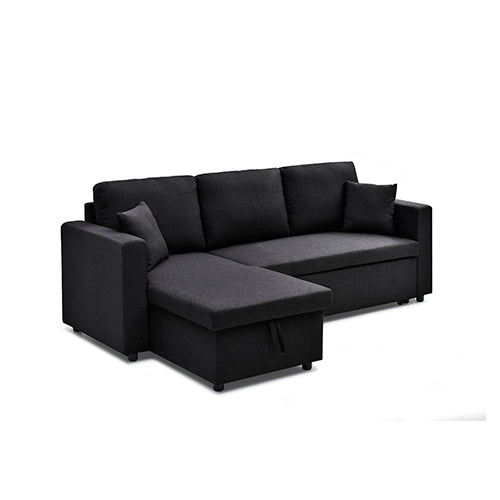 Sofas & Sofa Beds: Multifunctional Sofa Bed Fabric Upholstery Chaise Section Comfy Cushions Armrests