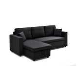 Sofas & Sofa Beds: Multifunctional Sofa Bed Fabric Upholstery Chaise Section Comfy Cushions Armrests
