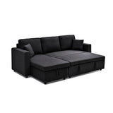 Sofas & Sofa Beds: Multifunctional Sofa Bed Fabric Upholstery Chaise Section Comfy Cushions Armrests