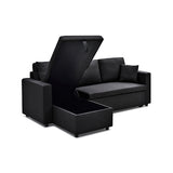 Sofas & Sofa Beds: Multifunctional Sofa Bed Fabric Upholstery Chaise Section Comfy Cushions Armrests