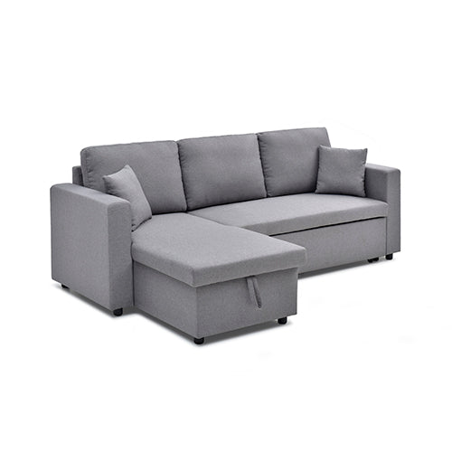 Sofas & Sofa Beds: Multifunctional Sofa Bed Fabric Upholstery Chaise Section Comfy Cushions Armrests