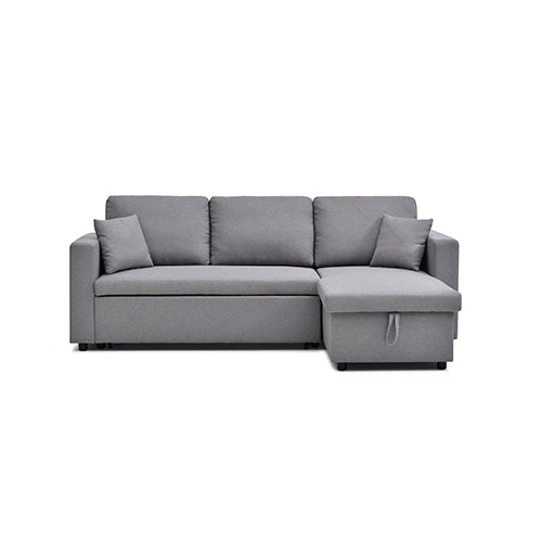 Sofas & Sofa Beds: Multifunctional Sofa Bed Fabric Upholstery Chaise Section Comfy Cushions Armrests