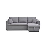 Sofas & Sofa Beds: Multifunctional Sofa Bed Fabric Upholstery Chaise Section Comfy Cushions Armrests