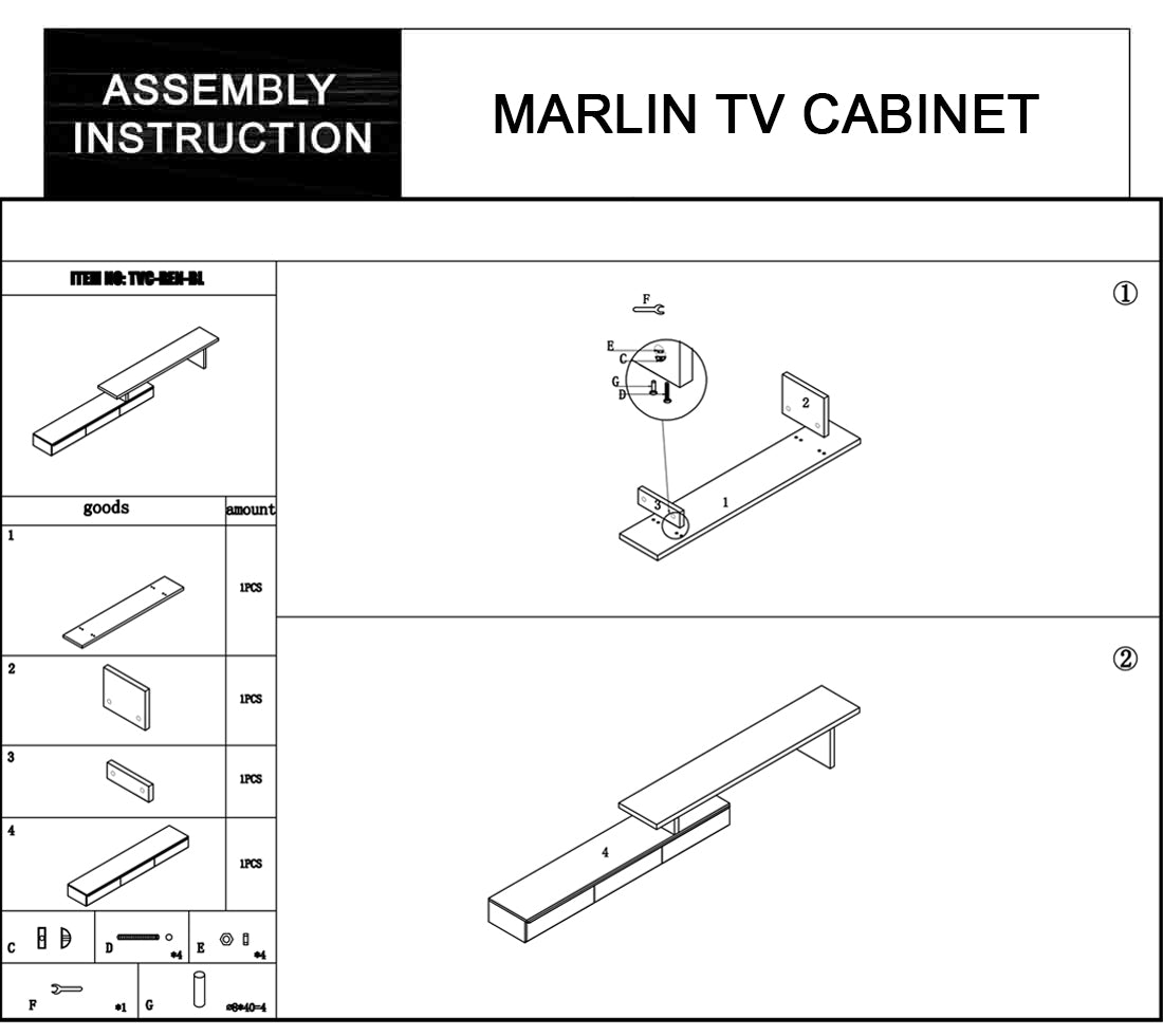 TV Units: Marlin Tv Unit White
