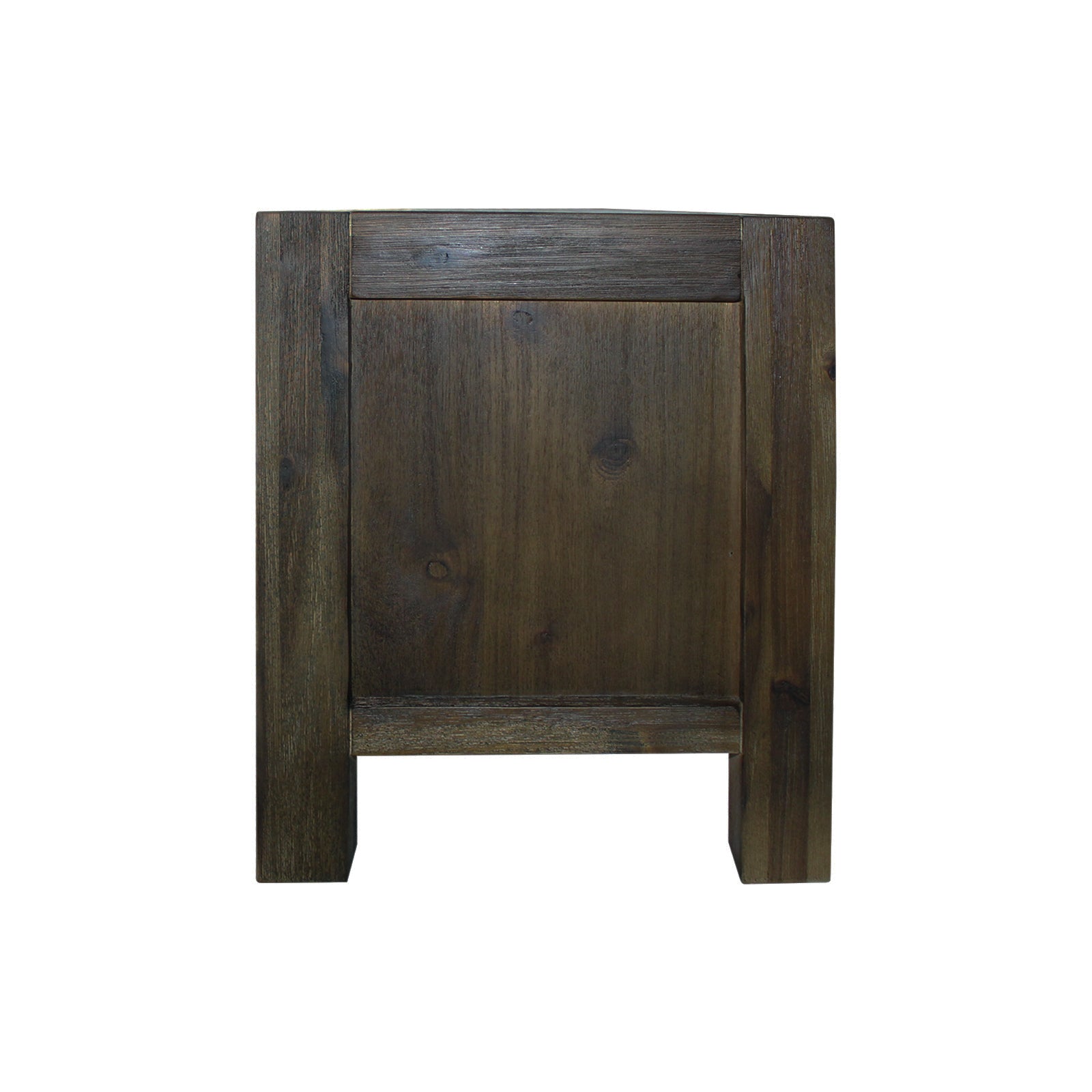TV Units: TV Cabinet with 3 Storage Drawers with Shelf Solid Acacia Wooden Frame Entertainment Unit in Chocolate Colour