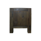 TV Units: TV Cabinet with 3 Storage Drawers with Shelf Solid Acacia Wooden Frame Entertainment Unit in Chocolate Colour