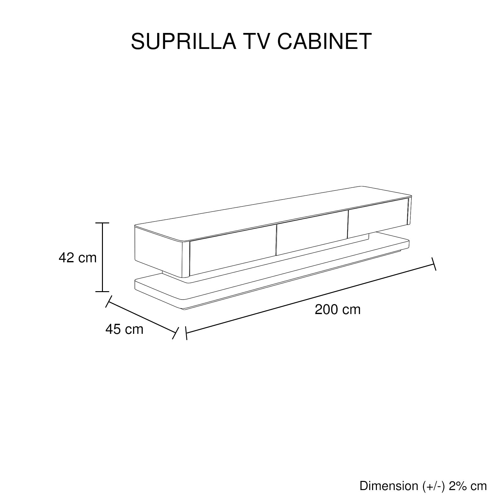 TV Units: TV Cabinet with 3 Storage Drawers With High Glossy Assembled Entertainment Unit in White colour