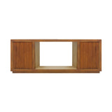 TV Units: TV Cabinet MDF Brown Colour Two Sideboards Open Space