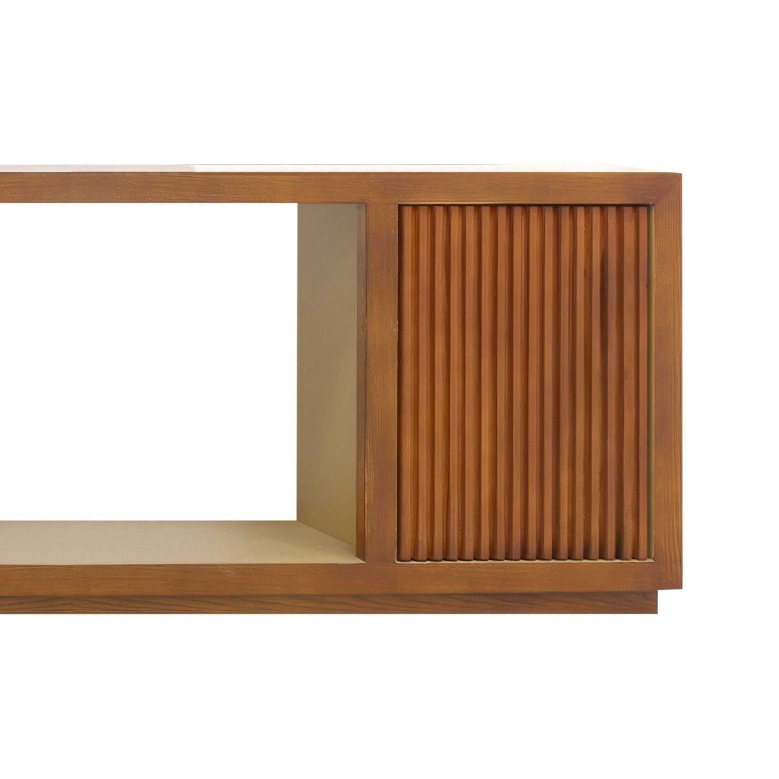TV Units: TV Cabinet MDF Brown Colour Two Sideboards Open Space