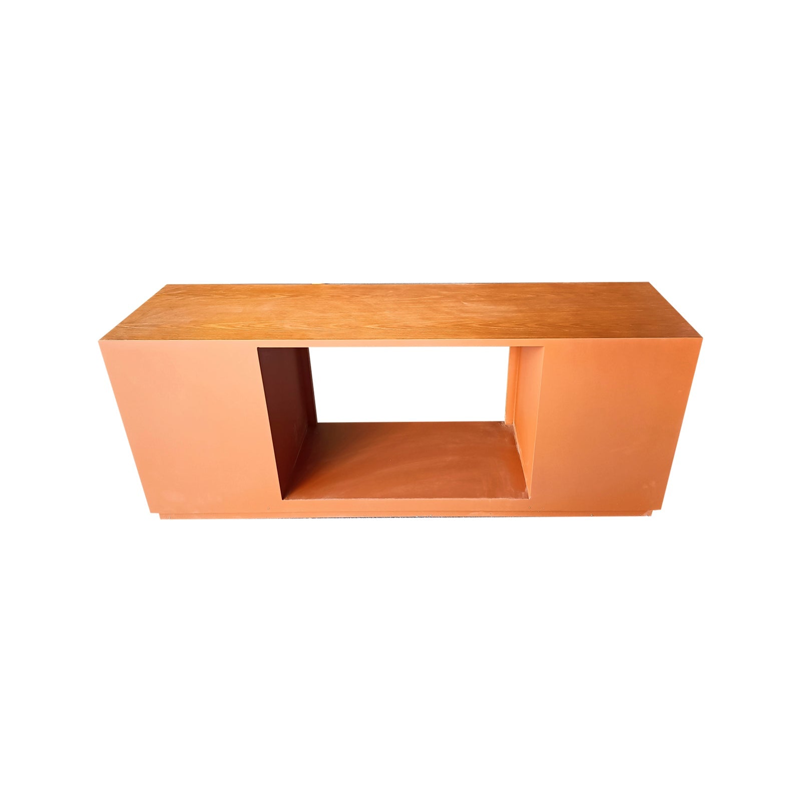 TV Units: TV Cabinet MDF Brown Colour Two Sideboards Open Space