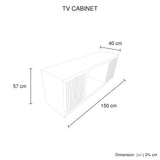 TV Units: TV Cabinet MDF Brown Colour Two Sideboards Open Space