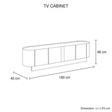 TV Units: TV Cabinet MDF Board Melamine Interior Storage Entertainment Unit