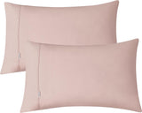 100% Vintage Washed Cotton Fitted Sheet Combo Set – 100% Natural Cotton, Ultra Soft & Breathable – Includes Fitted Sheet & Pillowcases – Machine Washable (Pink, Single)