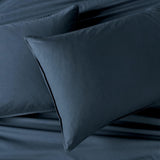 100% Cotton Vintage Washed Bed Quilt Cover Set - Dark Indigo - Single