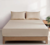 100% Vintage Washed Cotton Fitted Sheet Combo Set – 100% Natural Cotton, Ultra Soft & Breathable – Includes Fitted Sheet & Pillowcases – Machine Washable (Natural, Double)