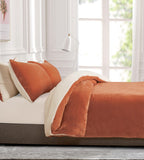 2-in-1 Teddy Sherpa Quilt Cover Set (Double Size - Terracotta)