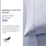 Bamboo Cotton Blend All Season Bedding Set - Silver - Queen Size