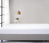 100% Jersey Cotton Soft Stretchy Breathable Fitted Sheet - White - Queen Size