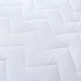 100% Ultra-Soft Cotton Quilted Anti-Microbial Mattress Cover Protector - White - Queen Size