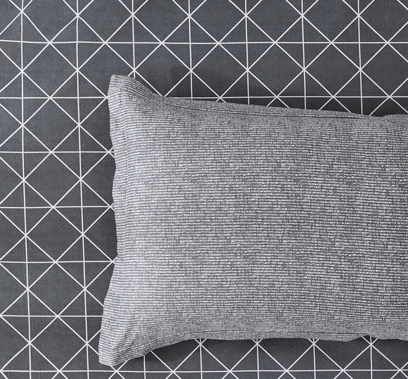 100% Cotton Reversible Quilt Cover Set - Manhattan - Queen Size