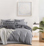 100% Cotton Reversible Quilt Cover Set - Manhattan - Queen Size