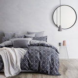 100% Cotton Reversible Quilt Cover Set - Manhattan - Queen Size