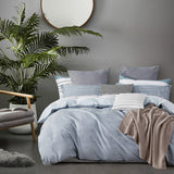 100% Cotton Reversible Quilt Cover Set - Nathan - Queen Size