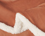 2-in-1 Teddy Sherpa Quilt Cover Set (Queen Size - Terracotta)